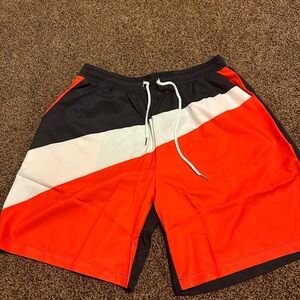 Amazon Men's Swim Trunks/Shorts - Red White Black